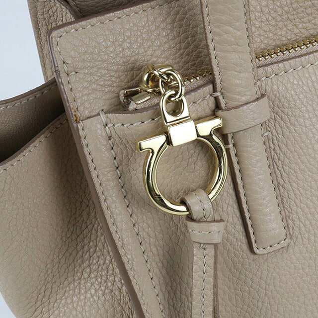 Used Ferragamo tote bag ladies brand FERRAGAMO Gancini 2WAY 21 F478 beige bag USDFR107342011