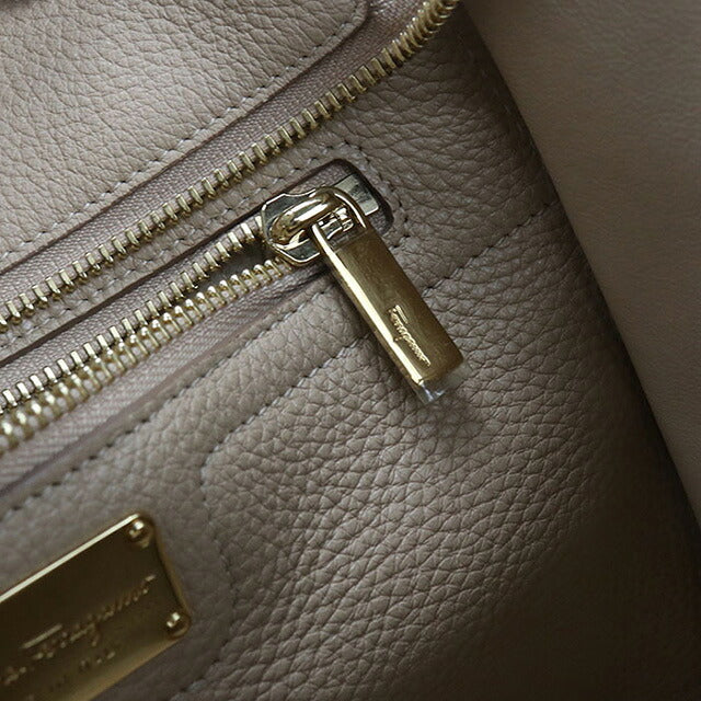 Used Ferragamo tote bag ladies brand FERRAGAMO Gancini 2WAY 21 F478 beige bag USDFR107342011
