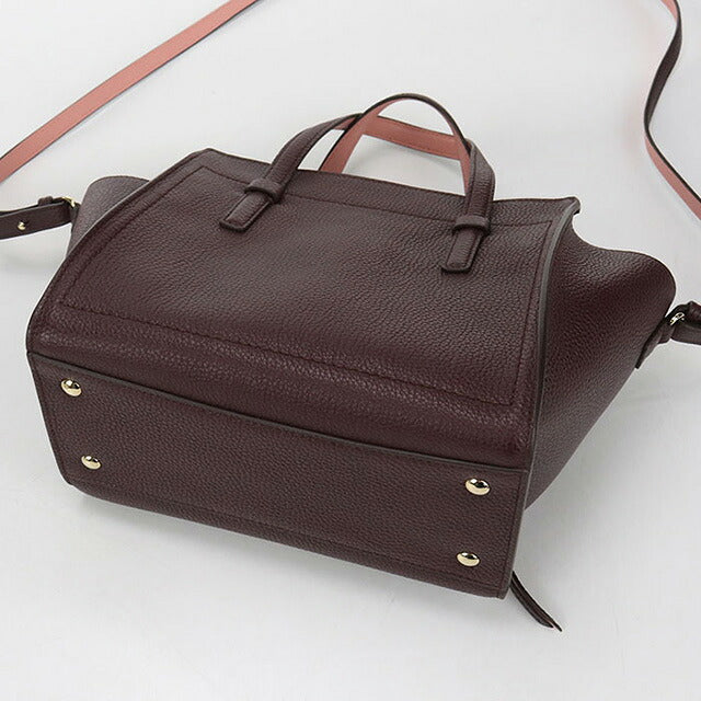 二手 Ferragamo 手提包 女士品牌 FERRAGAMO Gancini 2WAY 21 F478 酒红色包 USDFR107465011