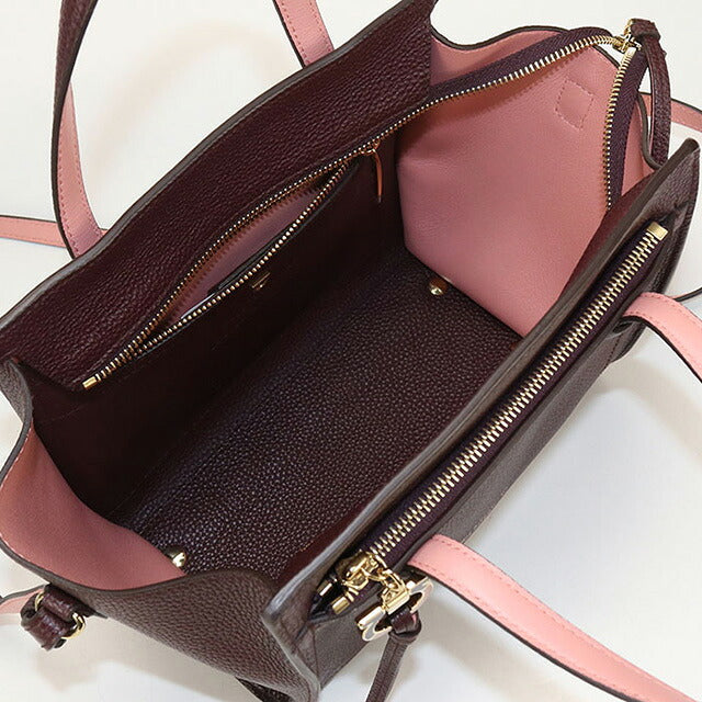 二手 Ferragamo 手提包 女士品牌 FERRAGAMO Gancini 2WAY 21 F478 酒红色包 USDFR107465011