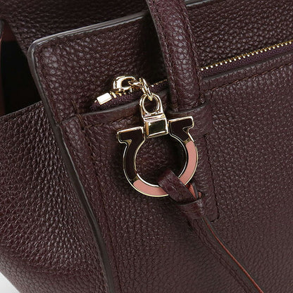 二手 Ferragamo 手提包 女士品牌 FERRAGAMO Gancini 2WAY 21 F478 酒红色包 USDFR107465011