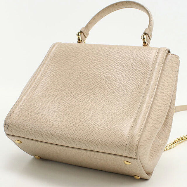 Used Ferragamo handbag ladies brand FERRAGAMO rose ribbon 2WAY 21 G646 beige bag USDFR107499011