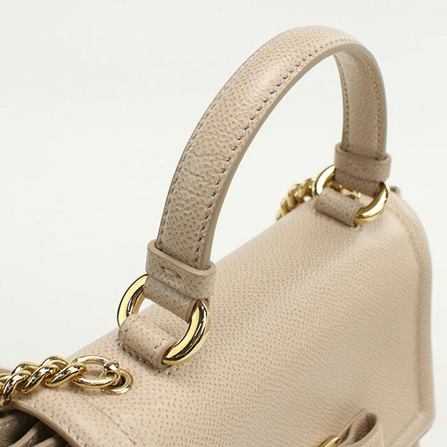 Used Ferragamo handbag ladies brand FERRAGAMO rose ribbon 2WAY 21 G646 beige bag USDFR107499011