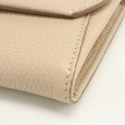 二手 Ferragamo 长钱包双折女士品牌 FERRAGAMO Gancini 22 C225 米色钱包 USDFR107998011