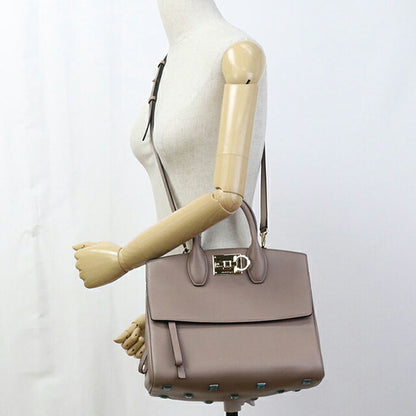 中古 フェラガモ ハンドバッグ レディース ブランド FERRAGAMO ガンチーニ 2WAY 21 H159 ベージュ バッグ USDFR108016011