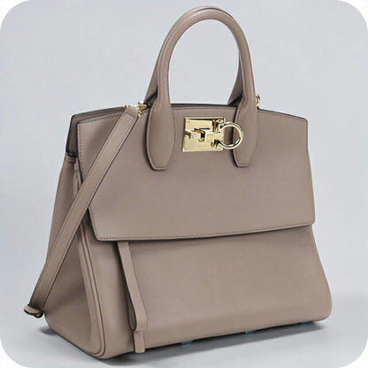 中古 フェラガモ ハンドバッグ レディース ブランド FERRAGAMO ガンチーニ 2WAY 21 H159 ベージュ バッグ USDFR108016011