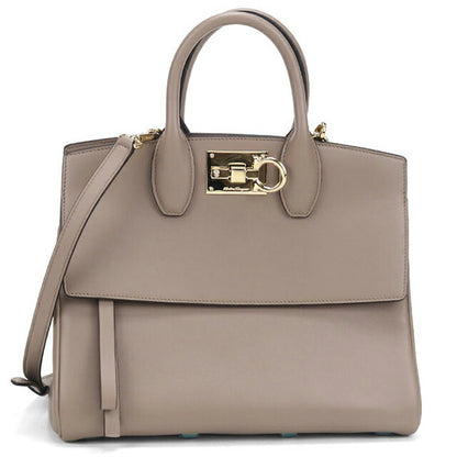 中古 フェラガモ ハンドバッグ レディース ブランド FERRAGAMO ガンチーニ 2WAY 21 H159 ベージュ バッグ USDFR108016011
