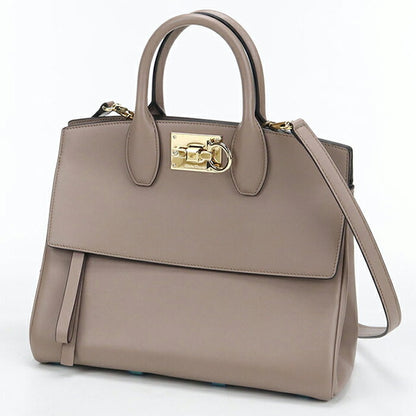 中古 フェラガモ ハンドバッグ レディース ブランド FERRAGAMO ガンチーニ 2WAY 21 H159 ベージュ バッグ USDFR108016011