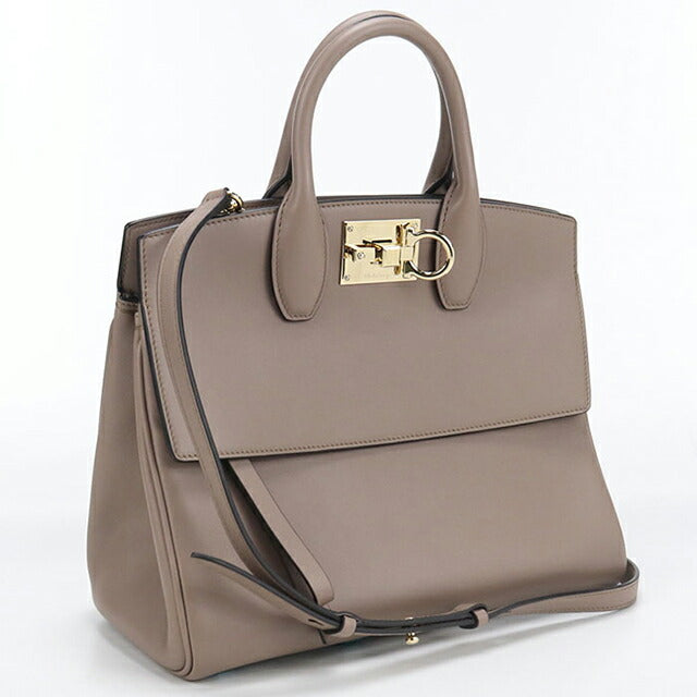 中古 フェラガモ ハンドバッグ レディース ブランド FERRAGAMO ガンチーニ 2WAY 21 H159 ベージュ バッグ USDFR108016011