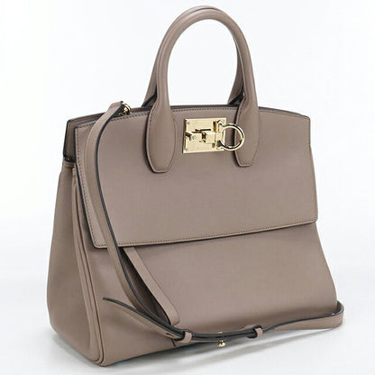 中古 フェラガモ ハンドバッグ レディース ブランド FERRAGAMO ガンチーニ 2WAY 21 H159 ベージュ バッグ USDFR108016011