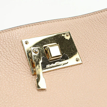 中古 フェラガモ ショルダーバッグ レディース ブランド FERRAGAMO ガンチーニ 21 2892 ベージュ バッグ USDFR108114011