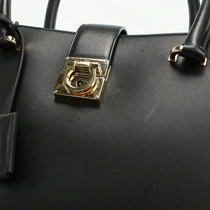 中古 フェラガモ トートバッグ レディース ブランド FERRAGAMO ガンチーニ 21 D658 ブラック バッグ USDFR108237011