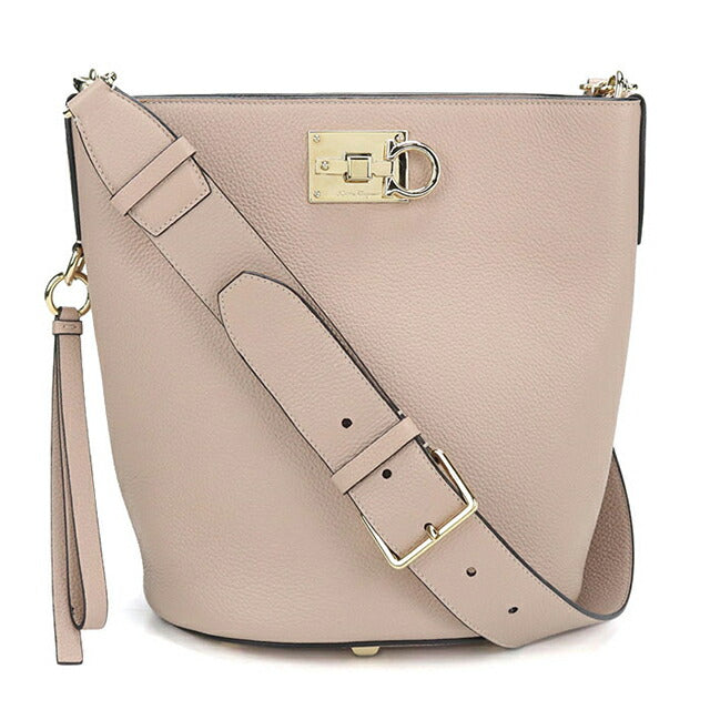 Used Ferragamo shoulder bag ladies brand FERRAGAMO Gancini 21 2892 Beige USDFR108427011