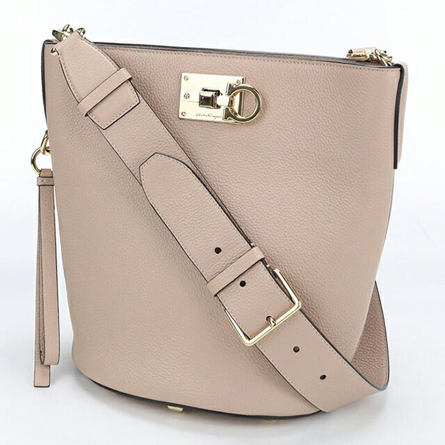 Used Ferragamo shoulder bag ladies brand FERRAGAMO Gancini 21 2892 Beige USDFR108427011