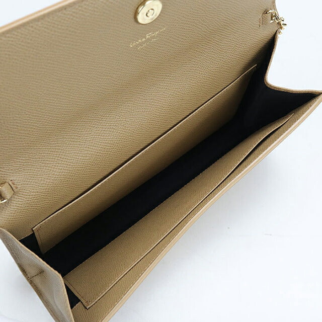 Used Ferragamo shoulder bag ladies brand FERRAGAMO chain bag 22 0379 beige USDFR108428011