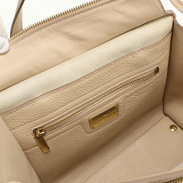 Used Ferragamo tote bag ladies brand FERRAGAMO Gancini 2WAY 21 F478 Beige USDFR109450011