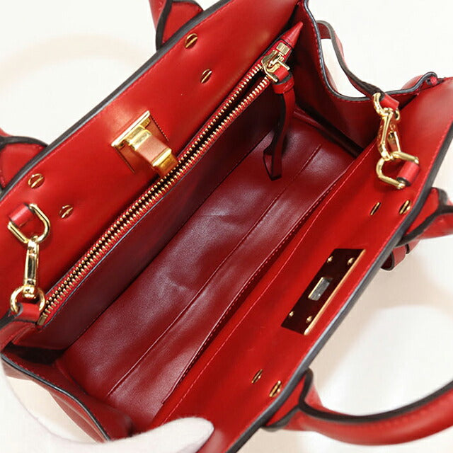 Used Ferragamo tote bag ladies brand FERRAGAMO Gancini 2WAY 21 H159 red USDFR109552011