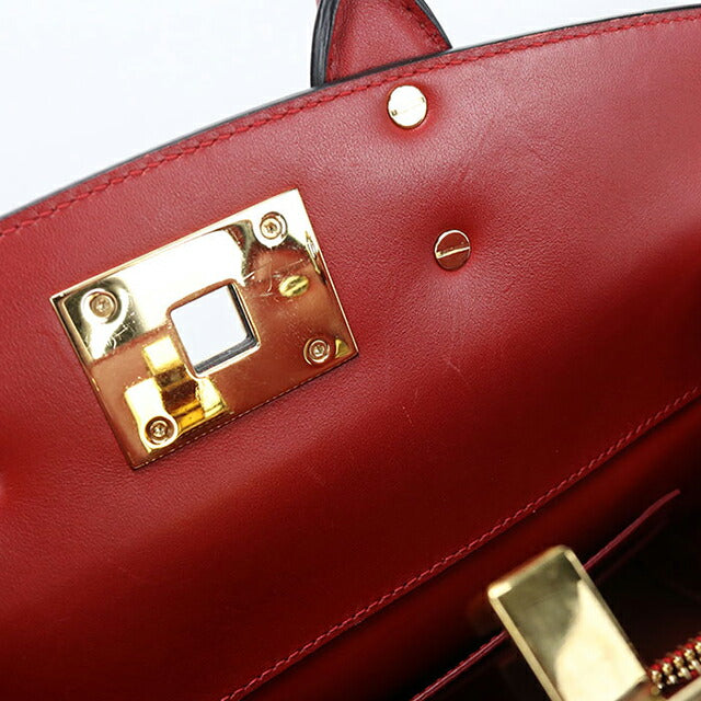 Used Ferragamo tote bag ladies brand FERRAGAMO Gancini 2WAY 21 H159 red USDFR109552011