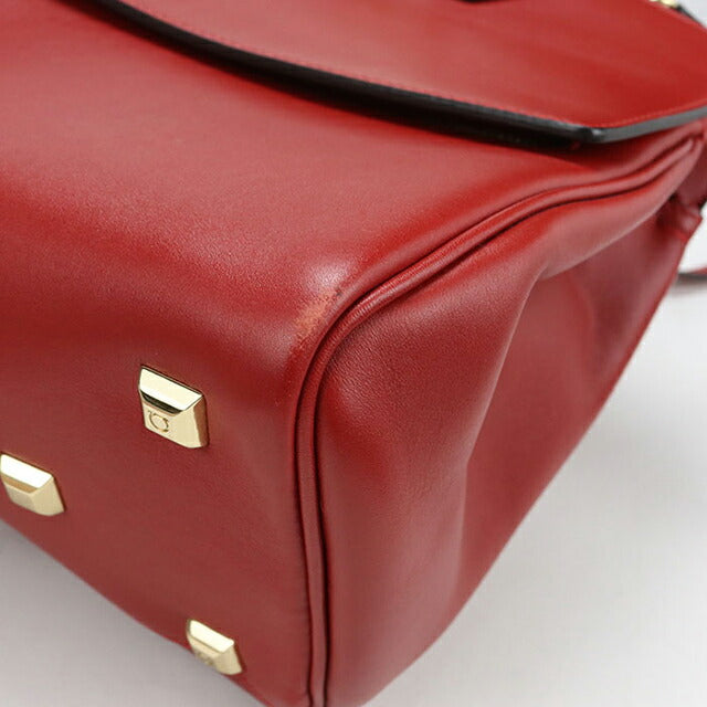 Used Ferragamo tote bag ladies brand FERRAGAMO Gancini 2WAY 21 H159 red USDFR109552011