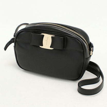 中古 フェラガモ 斜め掛け ショルダーバッグ レディース ブランド FERRAGAMO ヴァラリボン  21 H498 ブラック USDFR109868011