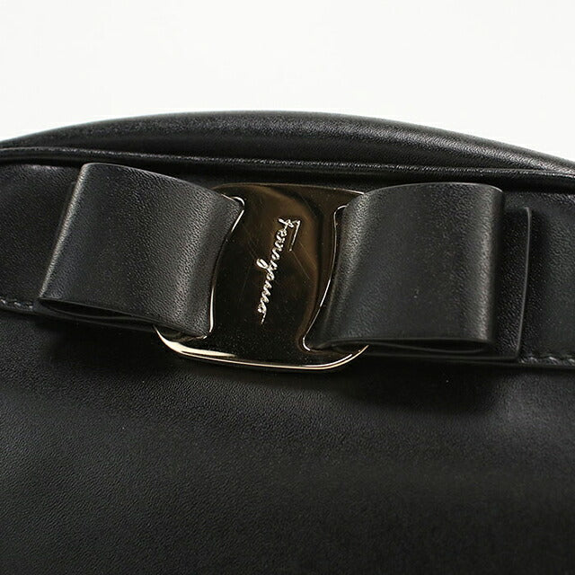 中古 フェラガモ 斜め掛け ショルダーバッグ レディース ブランド FERRAGAMO ヴァラリボン  21 H498 ブラック USDFR109868011