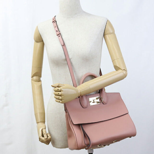 Used Ferragamo tote bag ladies brand FERRAGAMO Gancini 2WAY 21 H159 pink USDFR109906011