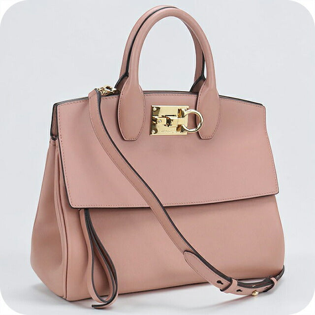 Used Ferragamo tote bag ladies brand FERRAGAMO Gancini 2WAY 21 H159 pink USDFR109906011