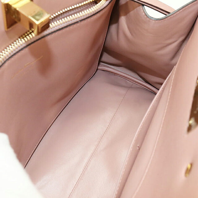 Used Ferragamo tote bag ladies brand FERRAGAMO Gancini 2WAY 21 H159 pink USDFR109906011
