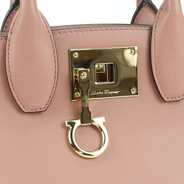 Used Ferragamo tote bag ladies brand FERRAGAMO Gancini 2WAY 21 H159 pink USDFR109906011