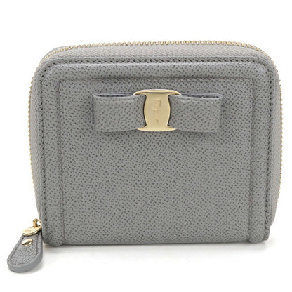 二手 Ferragamo 圆形拉链钱包 女士品牌 FERRAGAMO Vara 圆形拉链钱包 22 D156 灰色 USDFR110268011