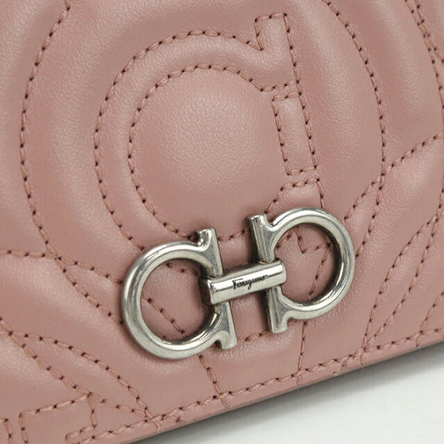 Used Ferragamo Bifold Wallet Bifold Wallet Ladies Brand FERRAGAMO Gancini 22 D665 Pink USDFR110451011
