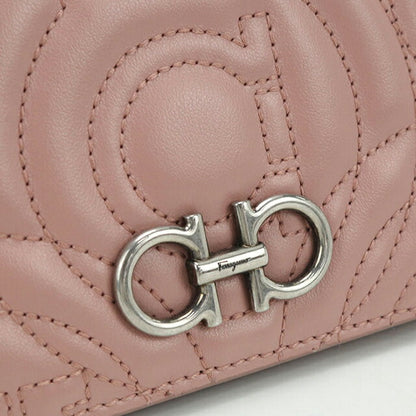 Used Ferragamo Bifold Wallet Bifold Wallet Ladies Brand FERRAGAMO Gancini 22 D665 Pink USDFR110451011