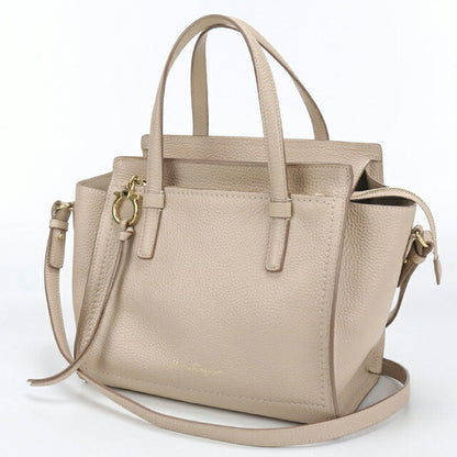 Used Ferragamo tote bag ladies brand FERRAGAMO Gancini 2WAY 21 F478 Beige USDFR110877011
