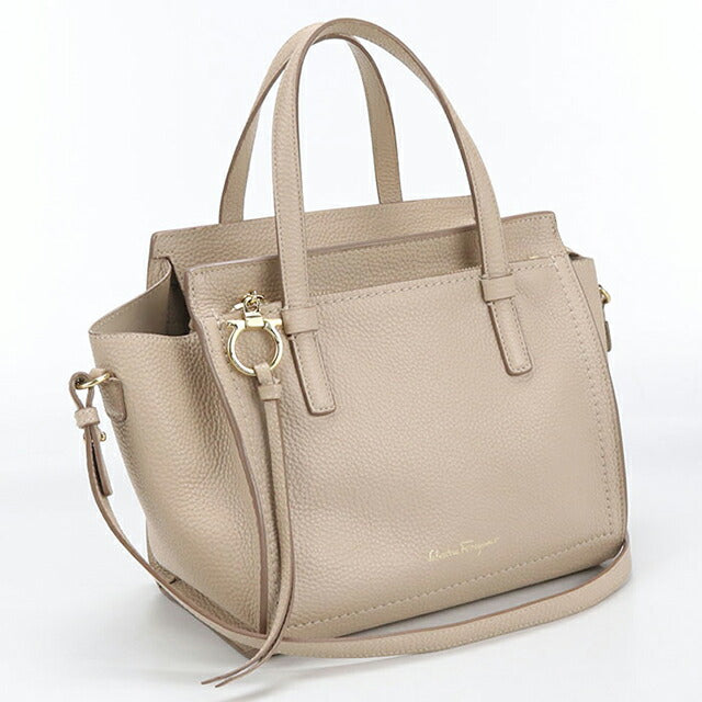 Used Ferragamo tote bag ladies brand FERRAGAMO Gancini 2WAY 21 F478 Beige USDFR110877011