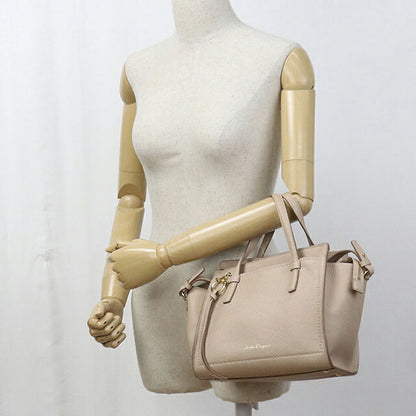 Used Ferragamo tote bag ladies brand FERRAGAMO Gancini 2WAY 21 F478 Beige USDFR110877011