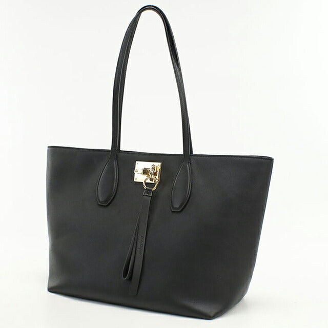 中古 フェラガモ トートバッグ レディース ブランド FERRAGAMO ガンチーニ 21 H655 ブラック USDFR111977011