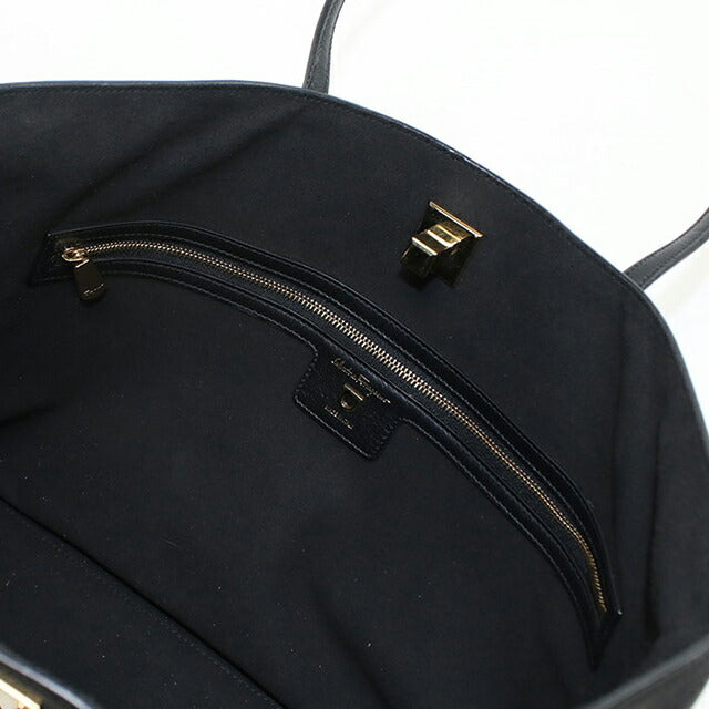 中古 フェラガモ トートバッグ レディース ブランド FERRAGAMO ガンチーニ 21 H655 ブラック USDFR111977011