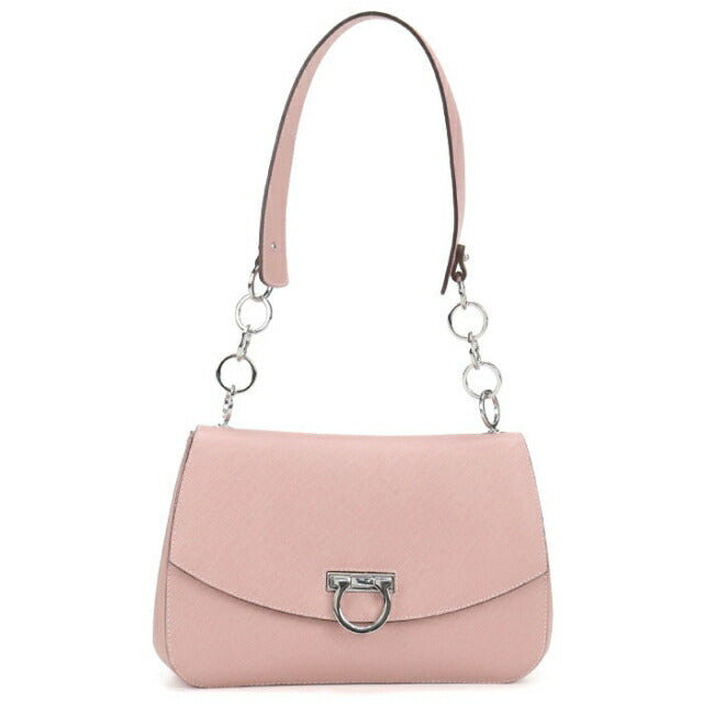 Used Ferragamo shoulder bag ladies brand FERRAGAMO Gancini chain 21 5320 pink USDFR112129011