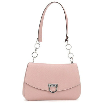 Used Ferragamo shoulder bag ladies brand FERRAGAMO Gancini chain 21 5320 pink USDFR112129011