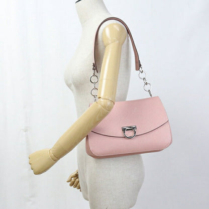 Used Ferragamo shoulder bag ladies brand FERRAGAMO Gancini chain 21 5320 pink USDFR112129011