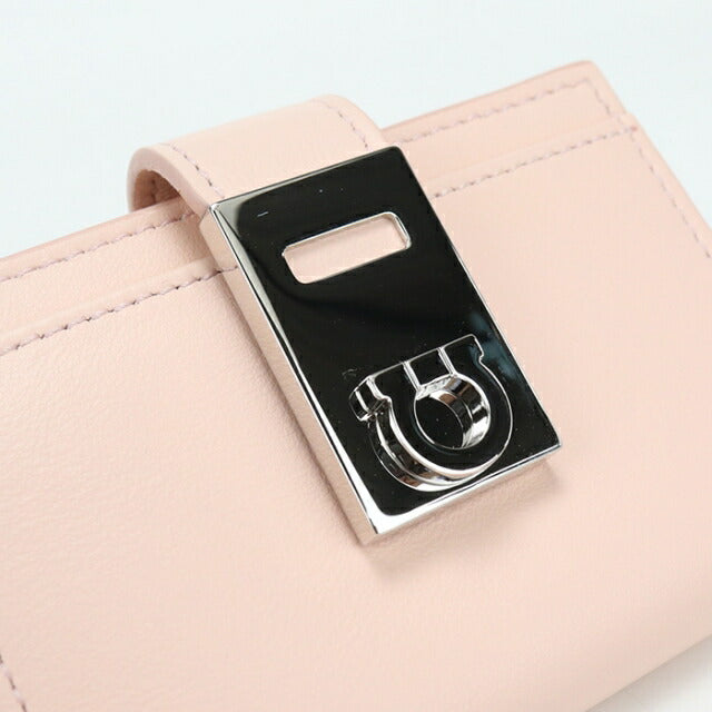 中古 フェラガモ カードケース レディース ブランド FERRAGAMO ガンチーニ 22 0552 ピンク USDFR112277011