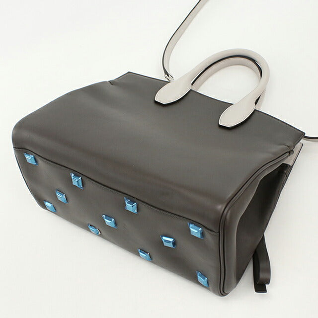 中古 フェラガモ ハンドバッグ レディース ブランド FERRAGAMO ガンチーニ 2WAY 21 H159 グレー USDFR112674011