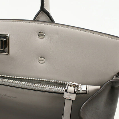 中古 フェラガモ ハンドバッグ レディース ブランド FERRAGAMO ガンチーニ 2WAY 21 H159 グレー USDFR112674011