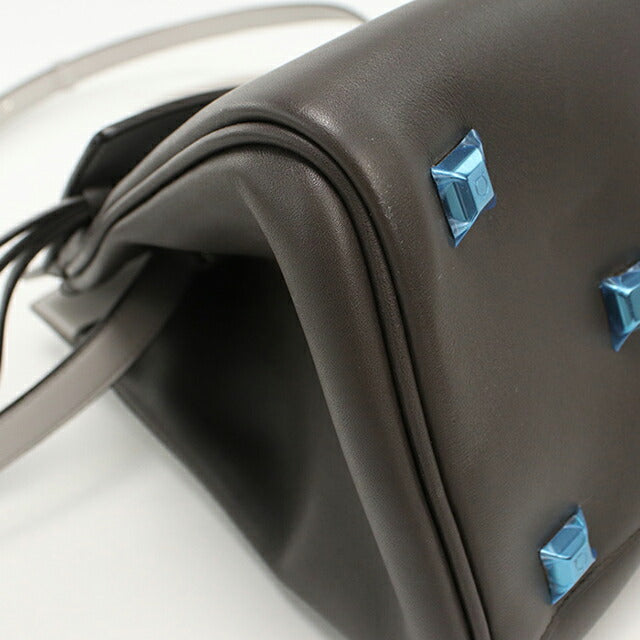 中古 フェラガモ ハンドバッグ レディース ブランド FERRAGAMO ガンチーニ 2WAY 21 H159 グレー USDFR112674011