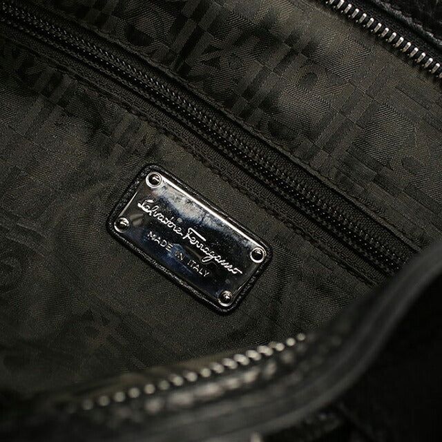 中古 フェラガモ ハンドバッグ レディース ブランド FERRAGAMO ガンチーニ 21 6317 ブラック USDFR112866011