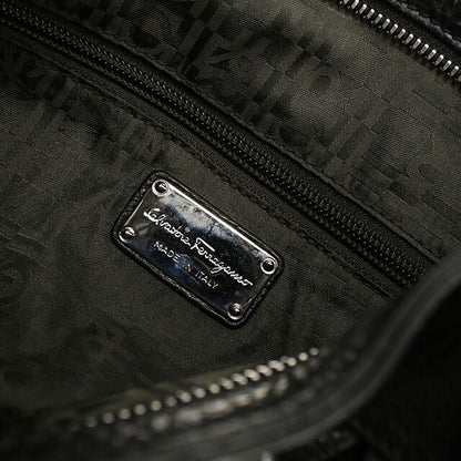 中古 フェラガモ ハンドバッグ レディース ブランド FERRAGAMO ガンチーニ 21 6317 ブラック USDFR112866011