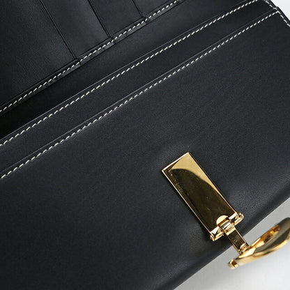 中古 フェラガモ 長財布二折 レディース ブランド FERRAGAMO ガンチーニ 22 0120 ブラック USDFR112928011