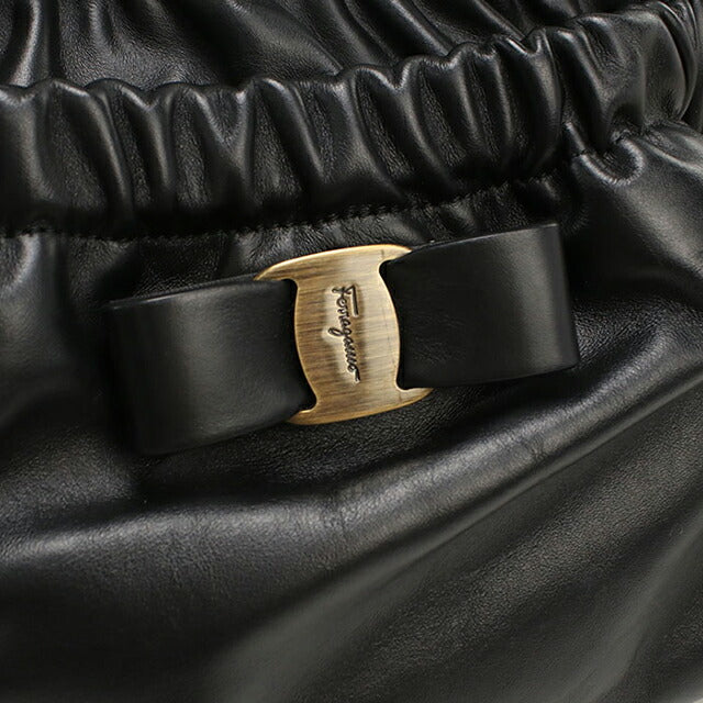 中古 フェラガモ ハンドバッグ レディース ブランド FERRAGAMO ヴェラリボン 2WAY 21 C793 ブラック USDFR113125011