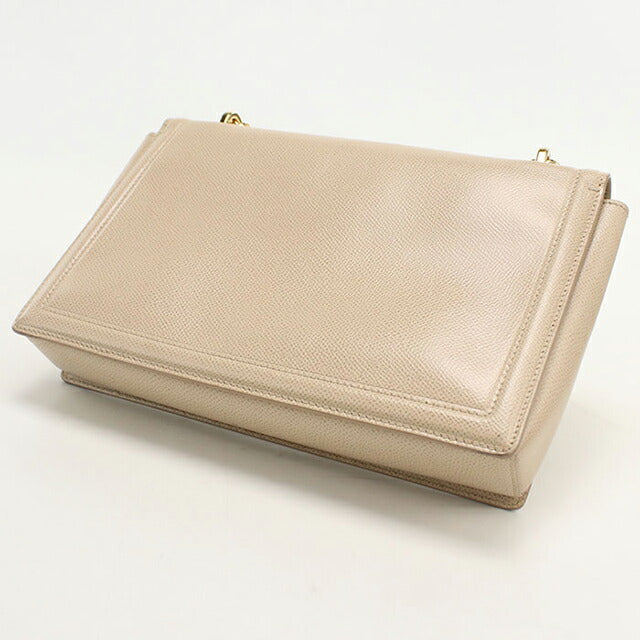 中古 フェラガモ ショルダーバッグ レディース ブランド FERRAGAMO ヴァラリボン チェーン 21 G462 ベージュ USDFR113191011