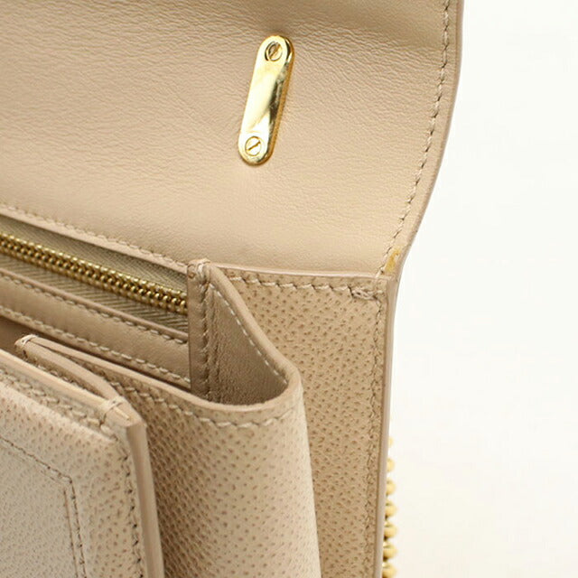 中古 フェラガモ ショルダーバッグ レディース ブランド FERRAGAMO ヴァラリボン チェーン 21 G462 ベージュ USDFR113191011